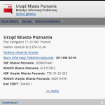 Zrzut mobilnej strony internetowej m.bip.poznan.pl